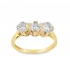 Pre Owned 18ct Diamond Trilogy Ring ZB798